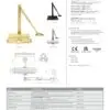 Zoo Hardware Size 3 Door Closer - Gold - Complete with Fig 66 Bracket ZDC003-GE