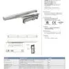 Zoo Hardware Concealed Overhead Door Closer, Fixed Power Size 3, Matching Finish Track and Connecting Arm, Silver Finish ZDC003C-SE