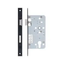 Zoo Hardware Mortice Escape Sashlock - 72mm Centres, 60mm Backset - Square Forend, Powder Coated Black ZDL7260ESC-S-PCB