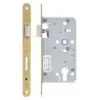 Zoo Hardware Mortice Escape Sashlock - 72mm Centres, 60mm Backset - Radius Forend, Satin Brass ZDL7260ESC-R-PVDSB