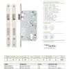 Zoo Hardware ZDL7260ESCR-PCB DIN Escape Sashlock- 72mm c/c 1 Pc Forend Radius Powder Coated Black