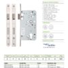 Zoo Hardware ZDL7260ESC-PCB DIN Escape Sashlock- 72mm c/c 1 Pc Forend Square Powder Coated Black