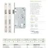 Zoo Hardware Mortice Escape Sashlock - 72mm Centres, 60mm Backset - Radius Forend, Satin Brass ZDL7260ESC-R-PVDSB