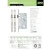 Zoo Hardware Mortice Escape Sashlock - 72mm Centres, 60mm Backset - Square Forend, Powder Coated Black ZDL7260ESC-S-PCB