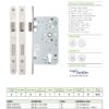 Zoo Hardware Mortice Escape Sashlock - 72mm Centres, 60mm Backset - Square Forend, Satin Stainless Steel ZDL7260ESC-S-SSS