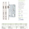 Zoo Hardware Mortice Escape Sashlock - 72mm Centres, 60mm Backset - Radius Forend, Powder Coated Black ZDL7260ESC-R-PCB