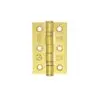 Zoo Hardware Door Hinges Stainless Steel Ball Bearing Grade 7 Certifire UKCA/CE 76mm PVD Polished Brass