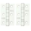 Zoo Hardware ZHSS232-PCW Hinges - Ball Bearing 76mm x 50mm x 2mm Square Corner - Powder Coated White