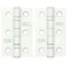 Zoo Hardware ZHSS232-PCW Hinges - Ball Bearing 76mm x 50mm x 2mm Square Corner - Powder Coated White