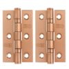 Zoo Hardware ZHSS232-PVDBZ Hinges - Ball Bearing 76mm x 50mm x 2mm Square Corner - PVD Bronze