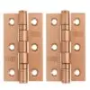 Zoo Hardware ZHSS232-PVDBZ Hinges - Ball Bearing 76mm x 50mm x 2mm Square Corner - PVD Bronze