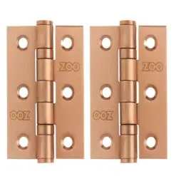 Zoo Hardware ZHSS232-PVDBZ Hinges - Ball Bearing 76mm x 50mm x 2mm Square Corner - PVD Bronze