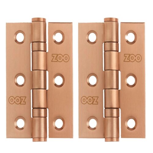 Zoo Hardware ZHSS232-PVDBZ Hinges - Ball Bearing 76mm x 50mm x 2mm Square Corner - PVD Bronze