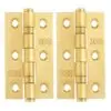 Zoo Hardware ZHSS232-PVDSB Hinges - Ball Bearing 76mm x 50mm x 2mm Square Corner -PVD Satin Brass