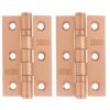 Zoo Hardware ZHSS232-TRG Hinges - Ball Bearing 76mm x 50mm x 2mm Square Corner - Tuscan Rose Gold