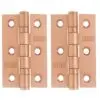 Zoo Hardware ZHSS232-TRG Hinges - Ball Bearing 76mm x 50mm x 2mm Square Corner - Tuscan Rose Gold