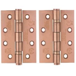 Zoo Hardware ZHSS243-PVDBZ Grade 13 Hinges - Ball Bearing 102mm x 76mm x 3mm Square Corner - PVD Bronze