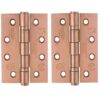 Zoo Hardware ZHSS243-TRG Grade 13 Hinges - Ball Bearing 102mm x 76mm x 3mm Square Corner - Tuscan Rose Gold