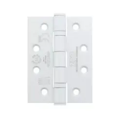 Zoo Hardware ZHSS243 Grade 13 Ball Bearing Hinge Stainless Steel - Grade 201 - 102 x 76 x 3mm Powder coat White