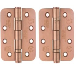 Zoo Hardware ZHSS243R-PVDBZ Grade 13 Hinges - Ball Bearing 102mm x 76mm x 3mm Radius Corner - PVD Bronze