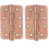 Zoo Hardware ZHSS243R-TRG Grade 13 Hinges - Ball Bearing 102mm x 76mm x 3mm Radius Corner - Tuscan Rose Gold