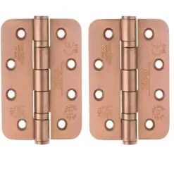 Zoo Hardware ZHSS243R-TRG Grade 13 Hinges - Ball Bearing 102mm x 76mm x 3mm Radius Corner - Tuscan Rose Gold
