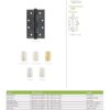 Zoo Hardware ZHSS63MB Slim Knuckle Bearing Hinge Stainless Steel - Grade 201 - 102 x 63 x 2.5mm - Matt Black
