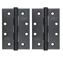 Zoo Hardware ZHSS63MB Slim Knuckle Bearing Hinge Stainless Steel - Grade 201 - 102 x 63 x 2.5mm - Matt Black