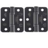 Zoo Hardware ZHSS7667R-MB Grade 11 Hinges - Ball Bearing 76mm x 67mm x 2.5mm Radius Corner - Matt Black