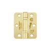 Zoo Hardware ZHSS7667S-PVDSB Grade 11 Hinges - Ball Bearing 76mm x 67mm x 2.5mm Square Corner -PVD Satin Brass