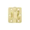 Zoo Hardware ZHSS7667S-PVDSB Grade 11 Hinges - Ball Bearing 76mm x 67mm x 2.5mm Square Corner -PVD Satin Brass