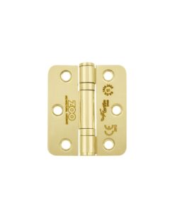 Zoo Hardware ZHSS7667S-PVDSB Grade 11 Hinges - Ball Bearing 76mm x 67mm x 2.5mm Square Corner -PVD Satin Brass