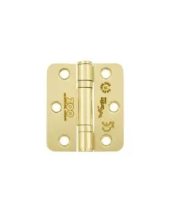 Zoo Hardware ZHSS7667S-PVDSB Grade 11 Hinges - Ball Bearing 76mm x 67mm x 2.5mm Square Corner -PVD Satin Brass