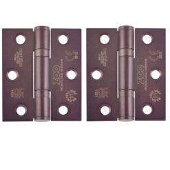 Zoo Hardware ZHSS7667S-ETB Grade 11 Hinges - Ball Bearing 76mm x 67mm x 2.5mm Square Corner - Etna Bronze