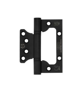 Zoo Hardware Flush / Interleaf Hinge Pair - CE/UKCA - Grade 11 - Matt Black ZHSSFH-243S-MB