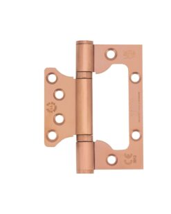 Zoo Hardware Flush / Interleaf Hinge Pair - CE/UKCA - Grade 11 - Brushed Bronze PVD ZHSSFH-243S-PVDBZ