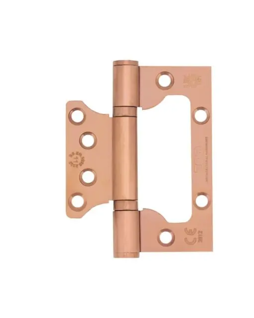 Zoo Hardware Flush / Interleaf Hinge Pair - CE/UKCA - Grade 11 - Brushed Bronze PVD ZHSSFH-243S-PVDBZ