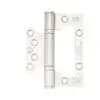 Zoo Hardware Flush / Interleaf Hinge Pair - CE/UKCA - Grade 11 - Powder Coat White ZHSSFH-243S-PCW