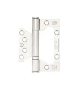 Zoo Hardware Flush / Interleaf Hinge Pair - CE/UKCA - Grade 11 - Powder Coat White ZHSSFH-243S-PCW