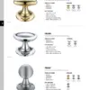 Fulton & Bray FB504PVDN Oval Stepped Mortice Knob Furniture 60mm Rose Dia PVDN Pvd Nickel