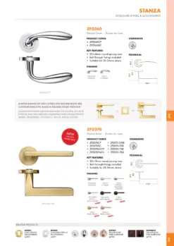 Zoo Hardware ZPZ070-ETB Venice Door Handle - Screw On Rose Pvd Bronze