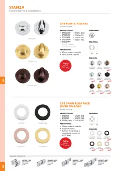 Zoo Hardware ZPZ004-ETB Turn and Release with Escutcheon (50mm Dia.) Pvd Bronze