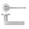 Zoo Hardware ZPA010-SC Leon Door Handle on Rose Satin Chrome