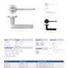 Zoo Hardware ZPA010-MB Leon Door Handle on Rose Black
