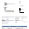 Zoo Hardware ZPA010-CP Leon Door Handle on Rose Polished Chrome