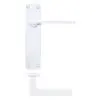 Zoo Hardware ZPA012-CP Leon Door Handle on Latch Backplate Polished Chrome