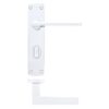 Zoo Hardware ZPA013-CP Leon Door Handle on Bathroom Backplate Polished Chrome