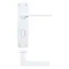 Zoo Hardware ZPA013-CP Leon Door Handle on Bathroom Backplate Polished Chrome