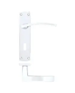 Zoo Hardware ZPA031-CP Toledo Door Handle on Lock Backplate Polished Chrome
