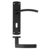 Zoo Hardware ZPA031-MB Toledo Door Handle on Lock Backplate Black